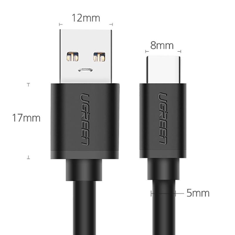 Cáp USB-C 3.0 hỗ trợ sạc nhanh Gen 1 5Gbps UGREEN dài 0.25M | 0.5M | 1M | 1.5M | 2M - Phụ Kiện Điện Tử Việt Nam