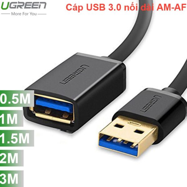Cáp nối dài USB 3.0 AM-AF dây tròn UGREEN 0.5M 1M 1.5M 2M 3M