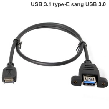 Cáp chuyển USB 3.1 type-E trên mainbroard ra USB 3.0 Female 50Cm có đai bắt vít - Phụ Kiện Điện Tử Việt Nam