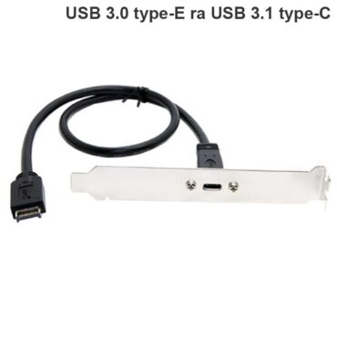 Cáp USB 3.1 Type-E trên mainbroard ra USB type-C 3.1 40Cm (có đai bắt vít + bracket) - Phụ Kiện Điện Tử Việt Nam