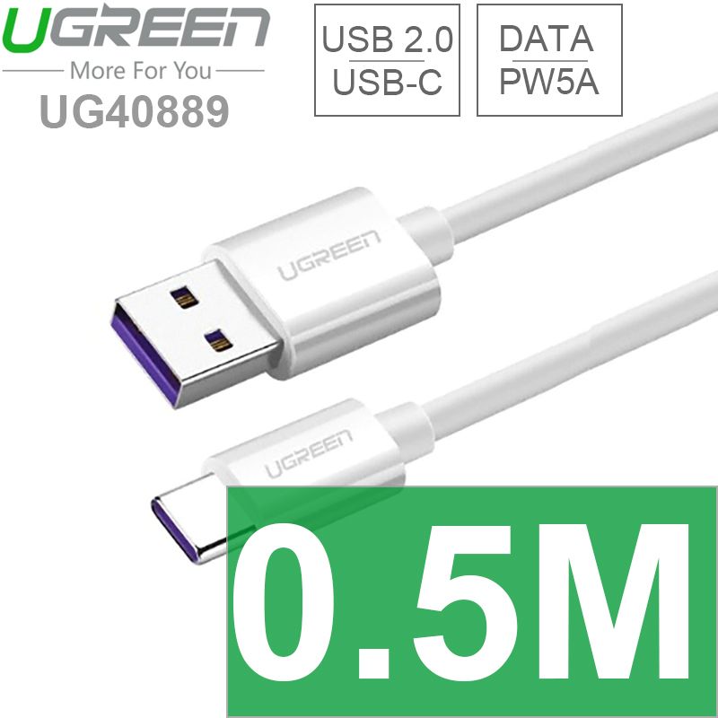 Cáp USB-C 2.0 sạc nhanh 5A super charger cho Smartphone Máy tính bảng Samsung Huawei Oppo 0.5M 1M 2M Ugreen - Phụ Kiện Điện Tử Việt Nam