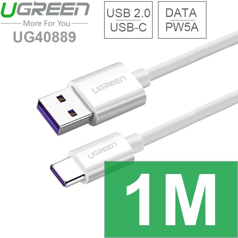 Cáp USB-C 2.0 sạc nhanh 5A super charger cho Smartphone Máy tính bảng Samsung Huawei Oppo 0.5M 1M 2M Ugreen - Phụ Kiện Điện Tử Việt Nam