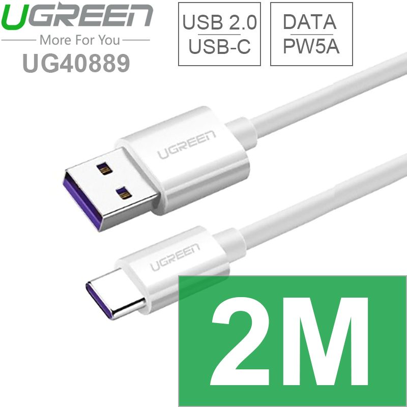 Cáp USB-C 2.0 sạc nhanh 5A super charger cho Smartphone Máy tính bảng Samsung Huawei Oppo 0.5M 1M 2M Ugreen - Phụ Kiện Điện Tử Việt Nam