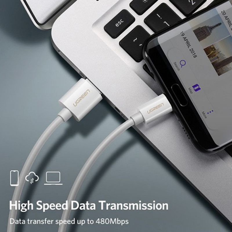 Cáp USB-C 2.0 sạc nhanh 5A super charger cho Smartphone Máy tính bảng Samsung Huawei Oppo 0.5M 1M 2M Ugreen - Phụ Kiện Điện Tử Việt Nam
