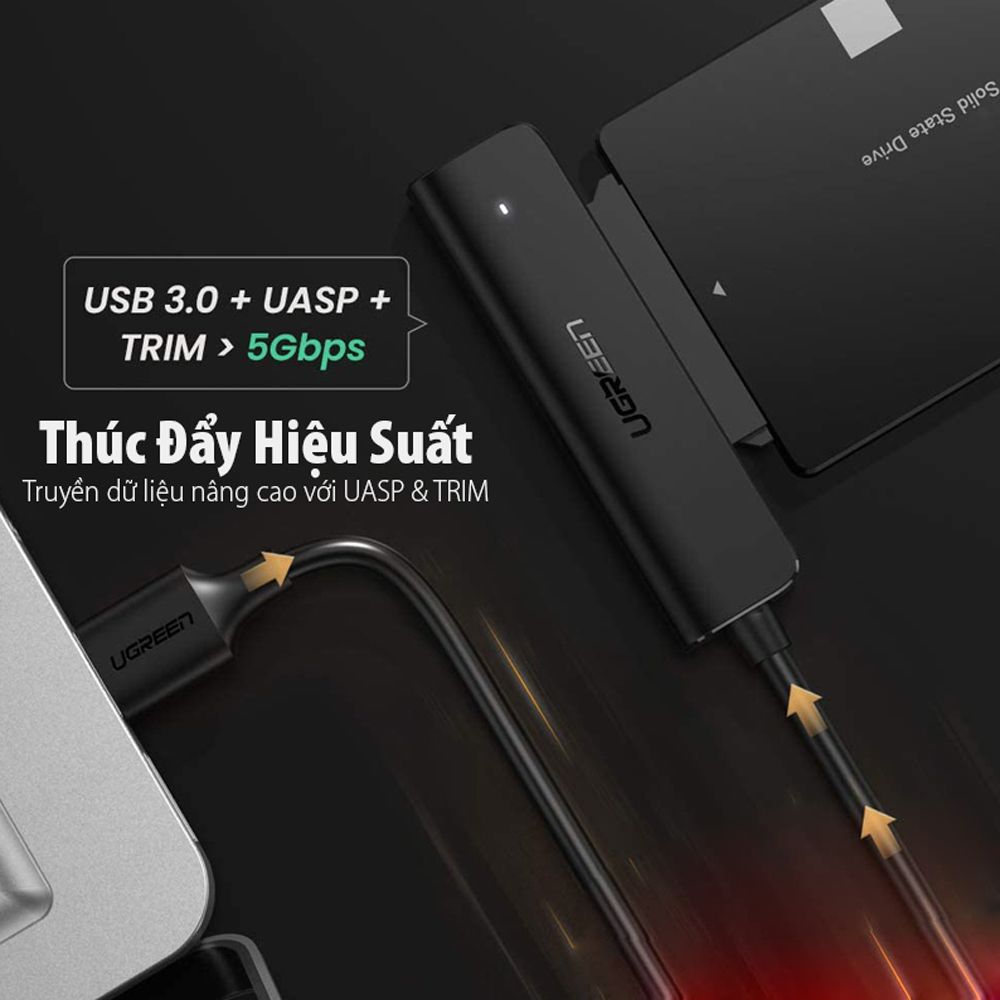 Cáp Chuyển USB 3.0 Sang SATA III Ugreen 70609, CM321 hỗ trợ ổ cứng 2.5 inch HDD SSD - Phụ Kiện Điện Tử Việt Nam