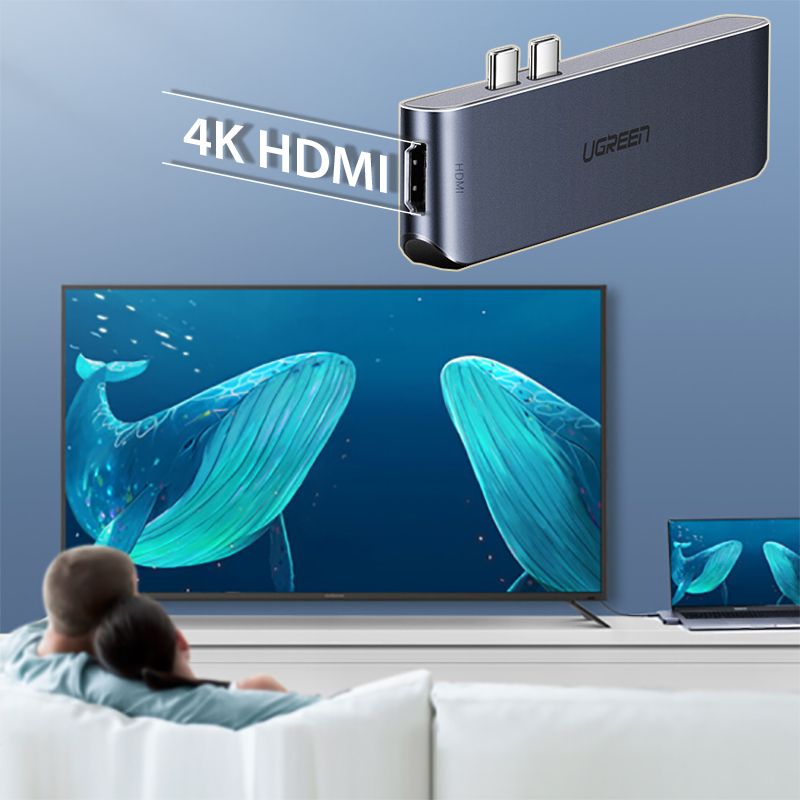 USB-C ra HDMI 4K USB 3.0 USB-C PD cho Mac Pro Ugreen 50963 - Phụ Kiện Điện Tử Việt Nam