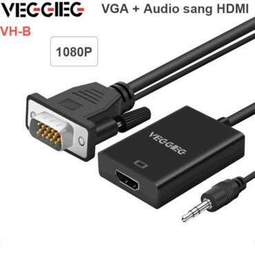 VGA audio 3.5mm sang HDMI 1080P converter Veggieg VH-B - Phụ Kiện Điện Tử Việt Nam