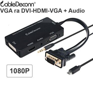 VGA + Audio ra HDMI-DVI-VGA có audio 3.5mm 25Cm CableDeconn - Phụ Kiện Điện Tử Việt Nam