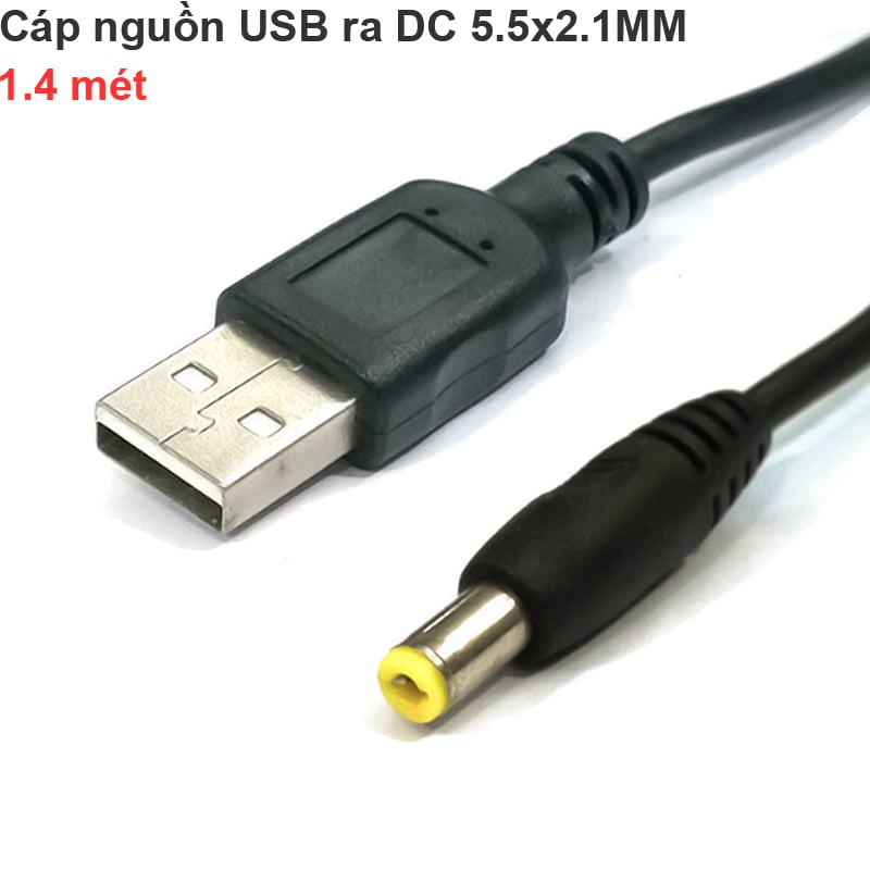 cap nguon usb ra 5.5x2.1mm