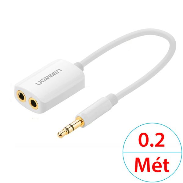 Cáp chia audio 1 ra 2 cổng 3.5mm dài 20cm Ugreen 10738 (vỏ nhựa) - Phụ Kiện Điện Tử Việt Nam