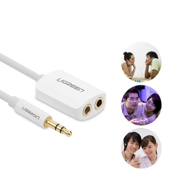 Cáp chia audio 1 ra 2 cổng 3.5mm dài 20cm Ugreen 10738 (vỏ nhựa) - Phụ Kiện Điện Tử Việt Nam