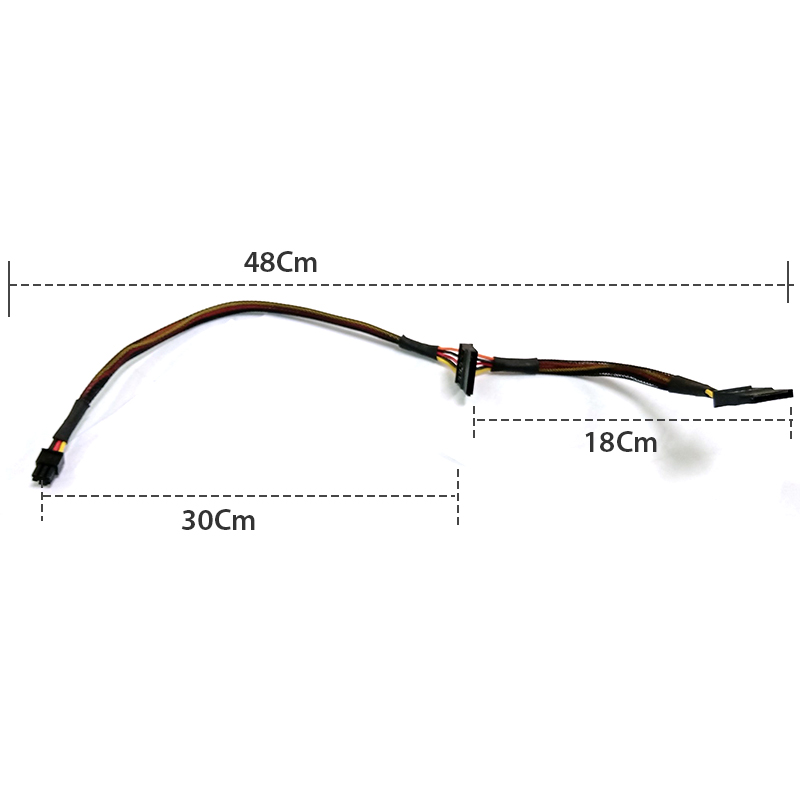 Cáp nguồn 6Pin mini ra 2 SATA cho máy đồng bộ Dell 3653 3650 3655 3252 3668 48Cm - Phụ Kiện Điện Tử Việt Nam