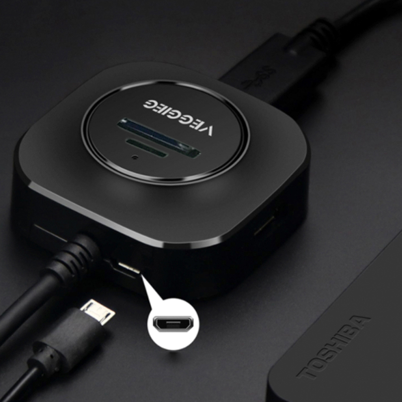 hub usb 3.0 3 cong + dau doc the tf sd
