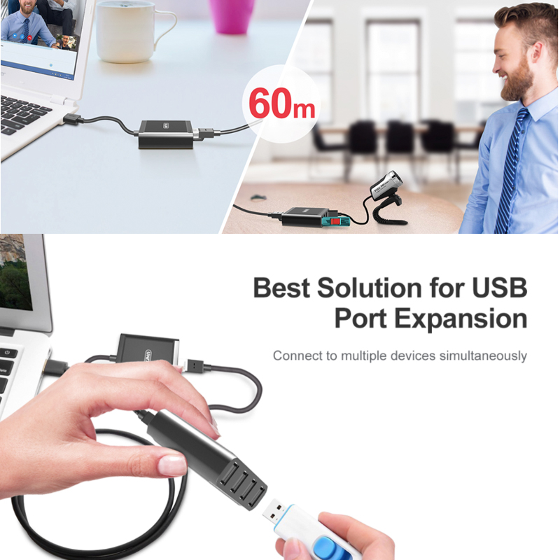 bo khuech dai usb lan 60 mét unitek y2516