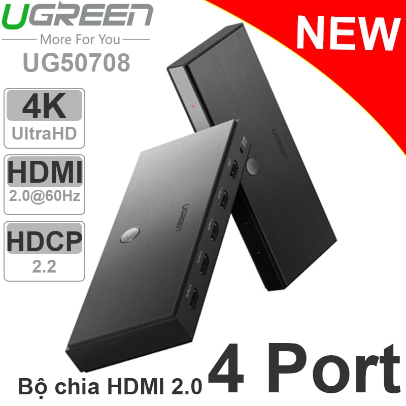 ugreen 50708 bo chia hdmi 2.0 4 cong