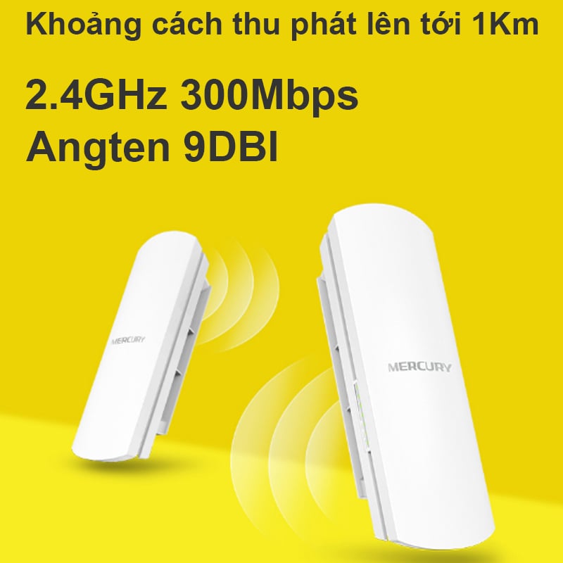 thiet bị phat wifi khong day ngoai troi Mercury MWB201