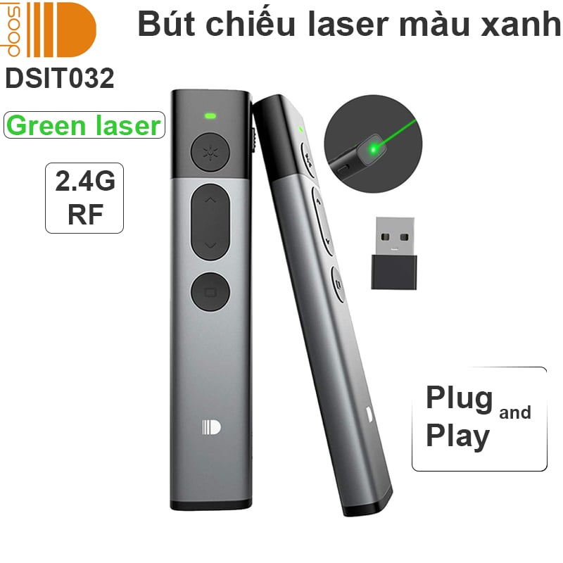 but trinh chieu lazer den mau xanh