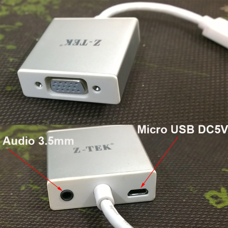 mini hdmi hdmi sang vga audio z-tek zy097