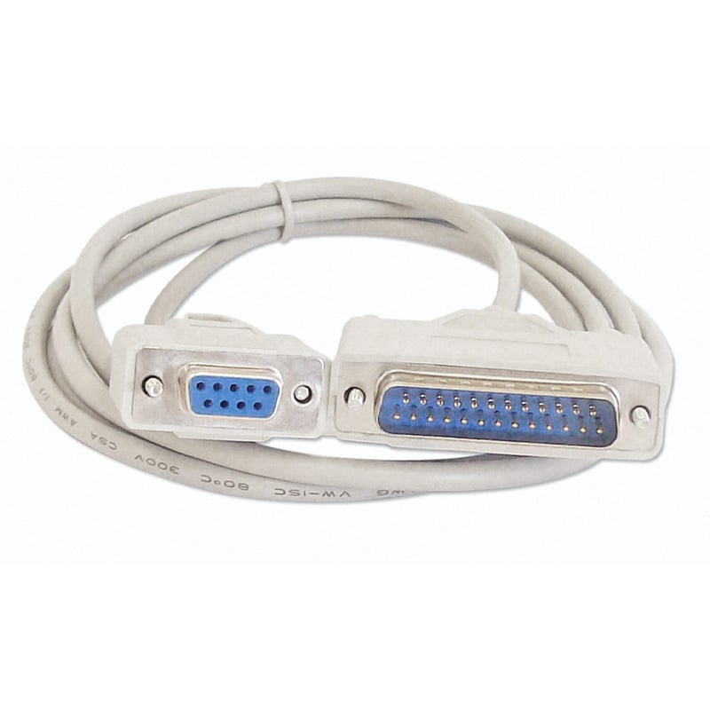 cap rs232 db9 female sang db25 male