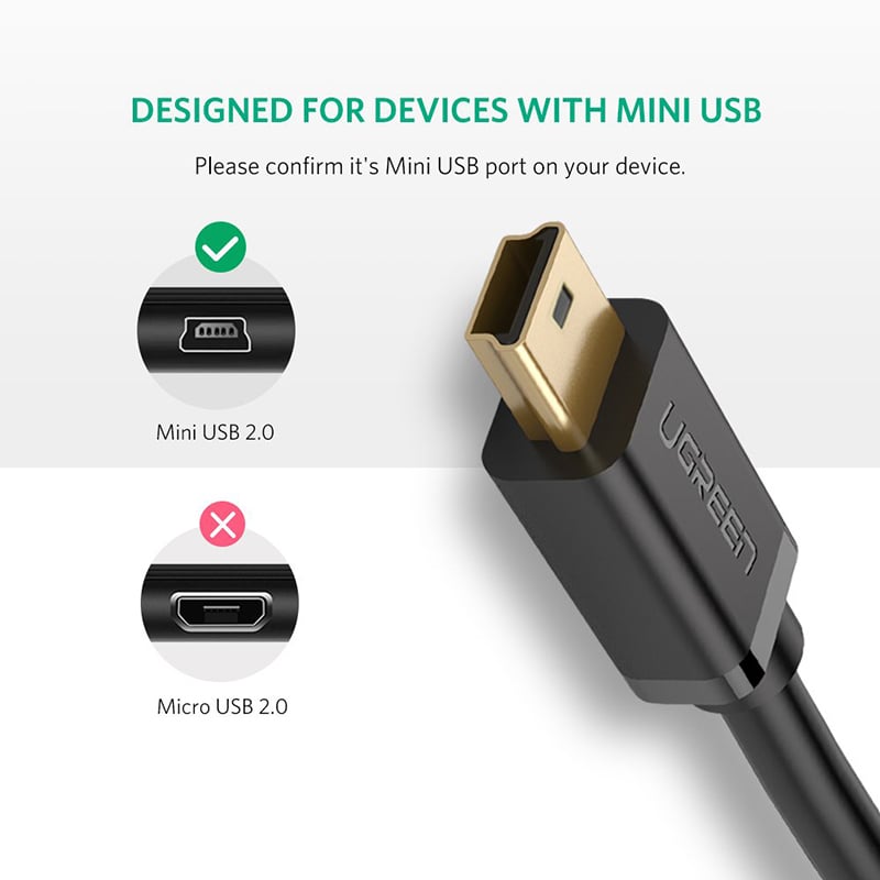 cap usb sang mini usb 5 pin ugreen