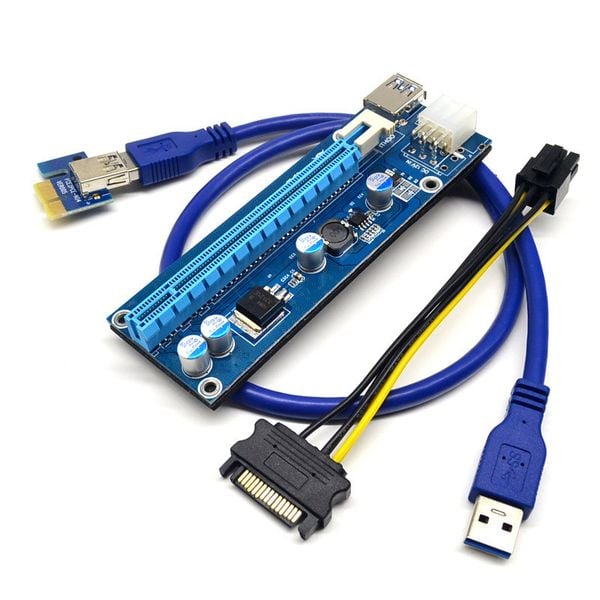 Card chuyển đổi PCI-E 1X sang PCI-E 16X (Cáp USB) - Phụ Kiện Điện Tử Việt Nam