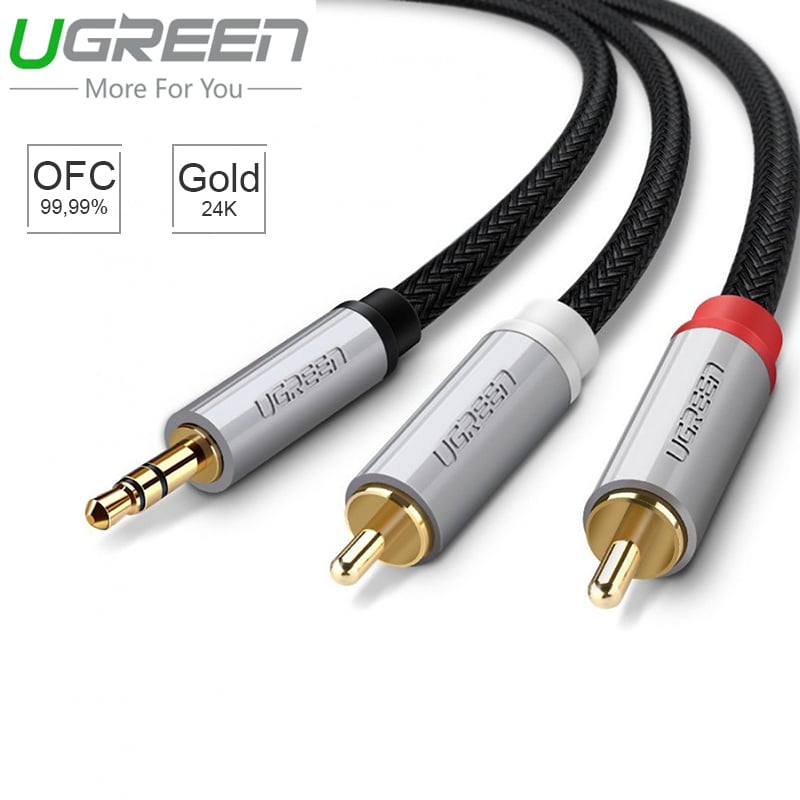 audio 3.5mm ra 2 dau hoa sen av ugreen