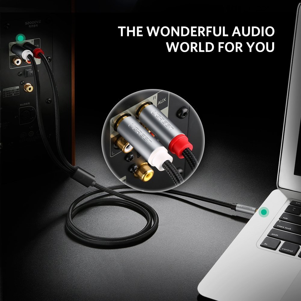 audio 3.5mm ra 2 dau hoa sen av ugreen