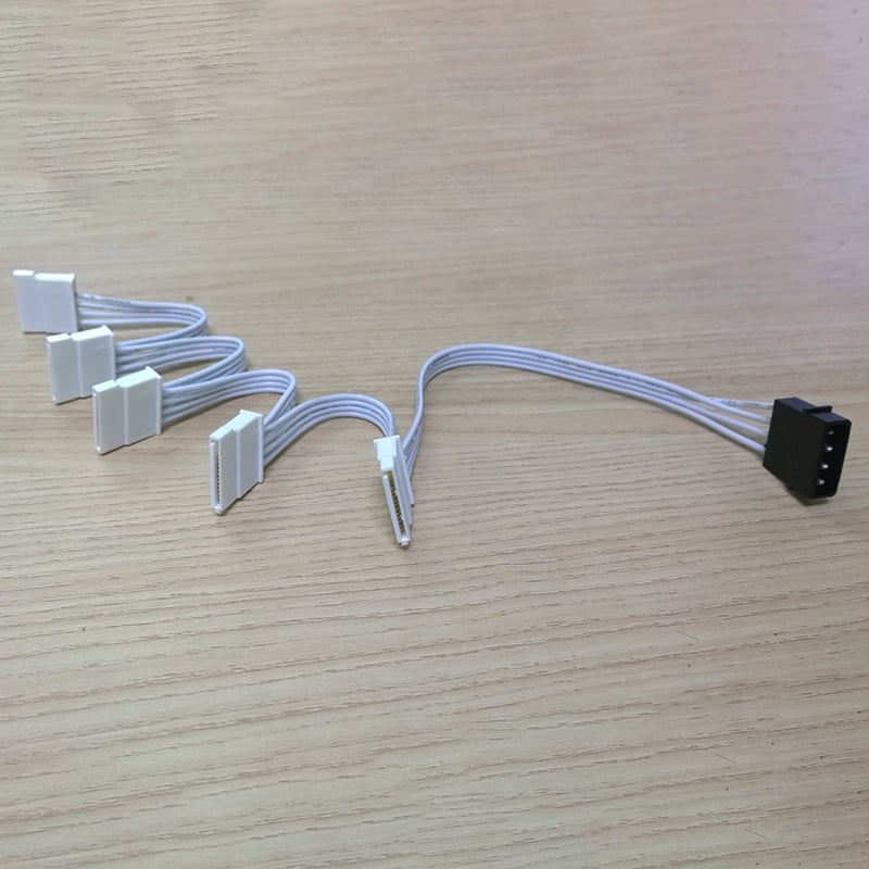 Cáp chia nguon IDE ATA Molex 4 pin ra 5 SATA