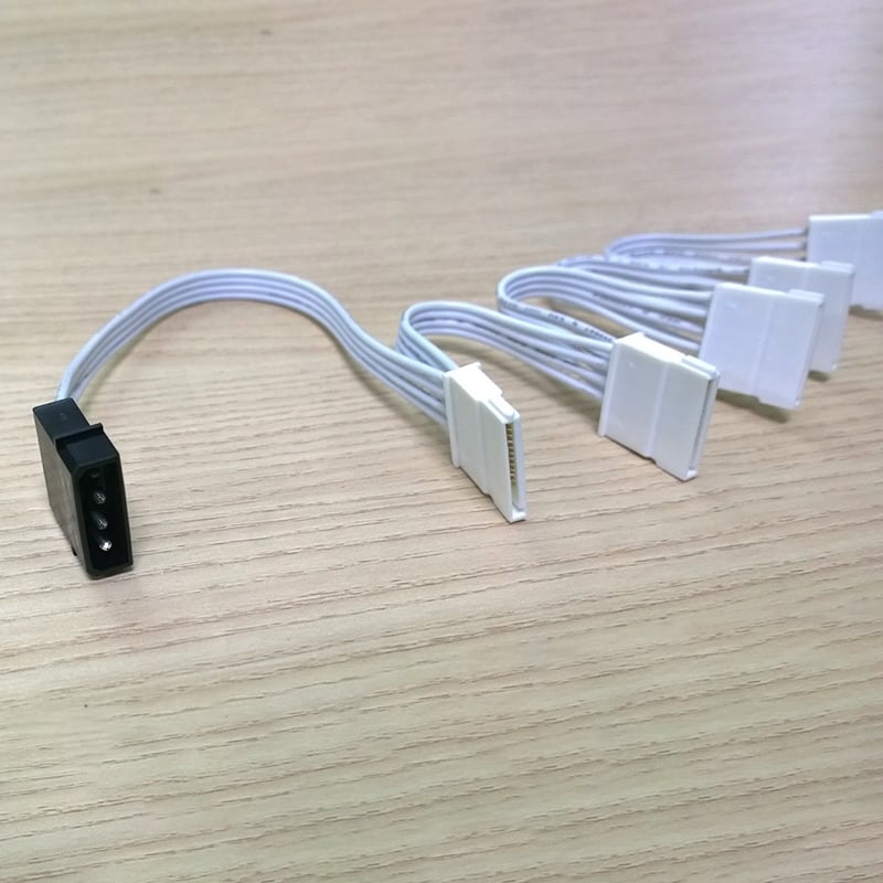 Cáp chia nguon IDE ATA Molex 4 pin ra 5 SATA