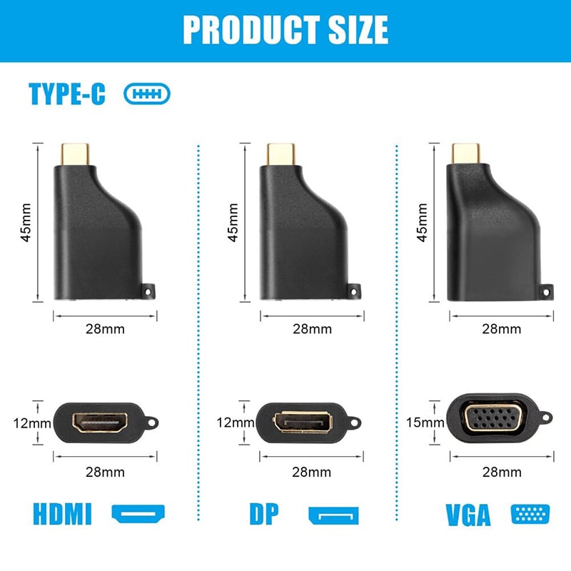 usb-c ra hdmi vga display cabledeconn