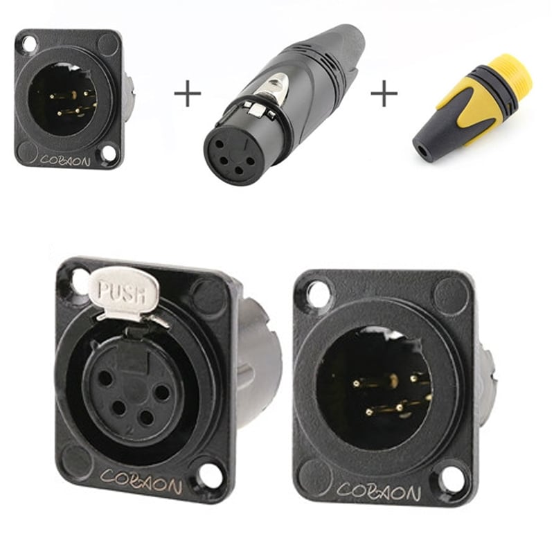 dau han jack xlr 4pin coraon Z-NC4MD-LX-B