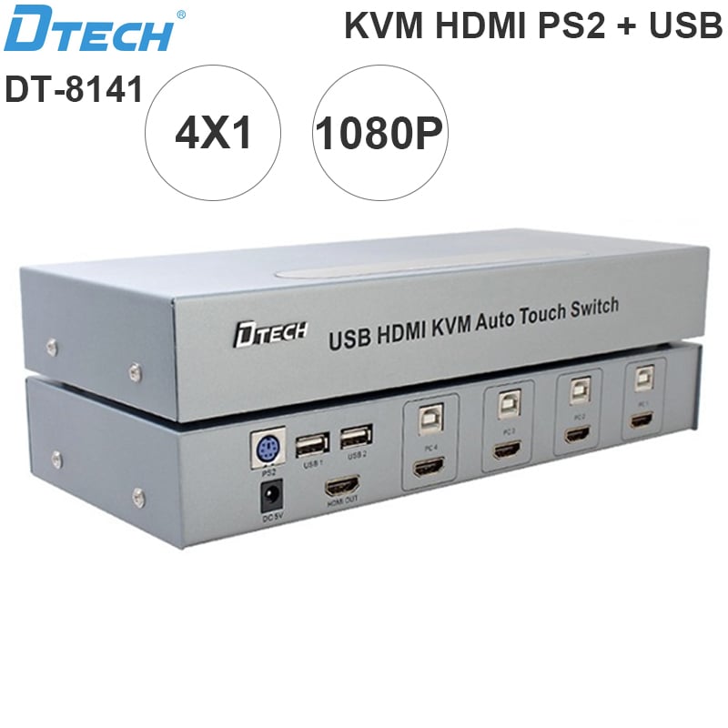bo kvm 4 cong dtech dt-8141
