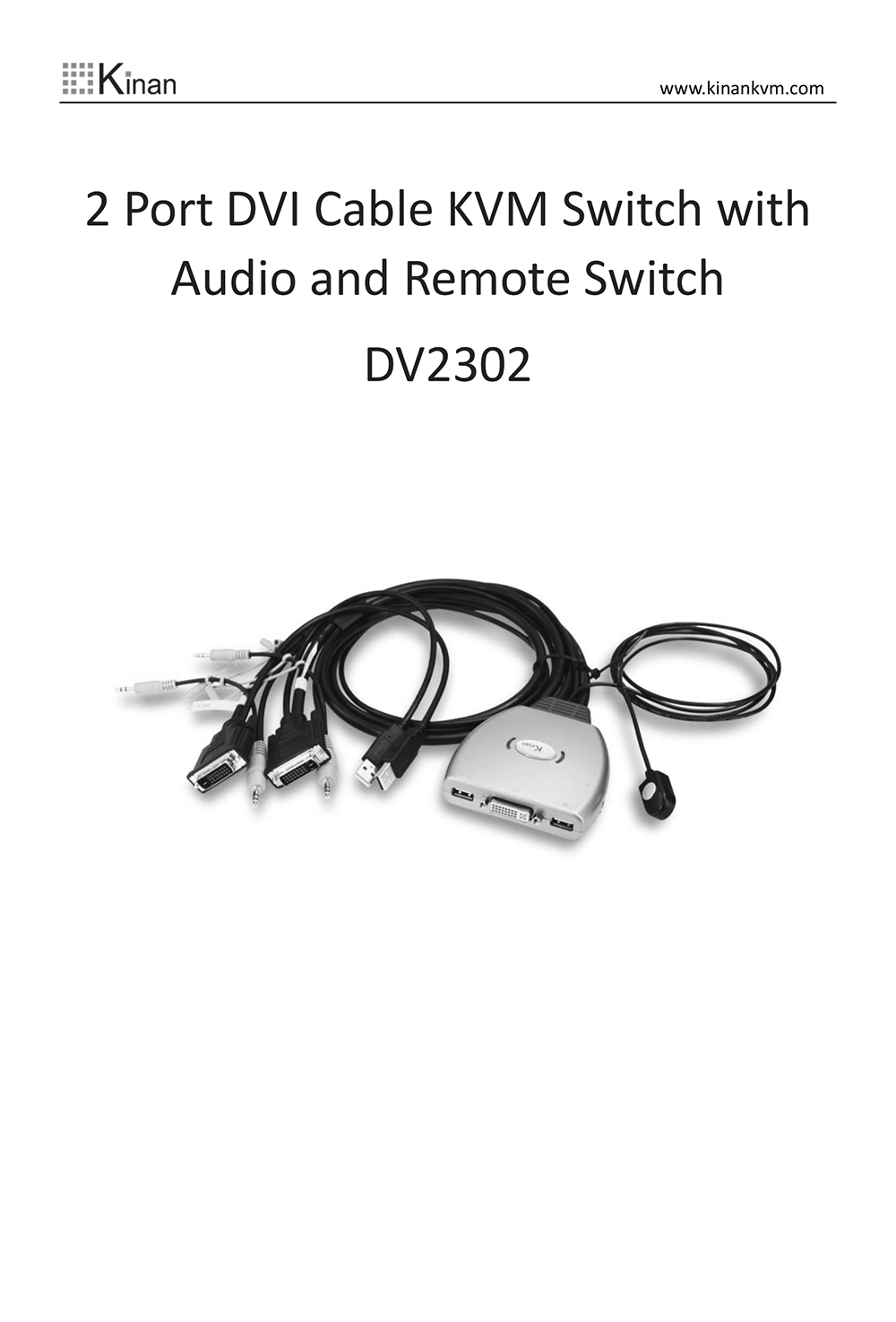 kvm dvi kinnan dv2302