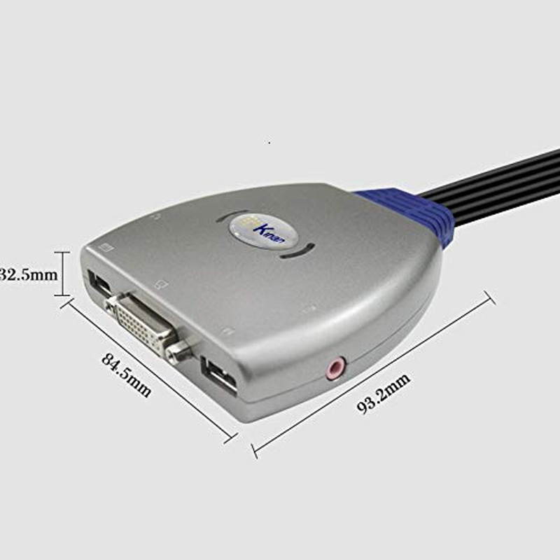 KVM switch 2 port DVI dạng cáp Kinan DV2302 - Phụ Kiện Điện Tử Việt Nam