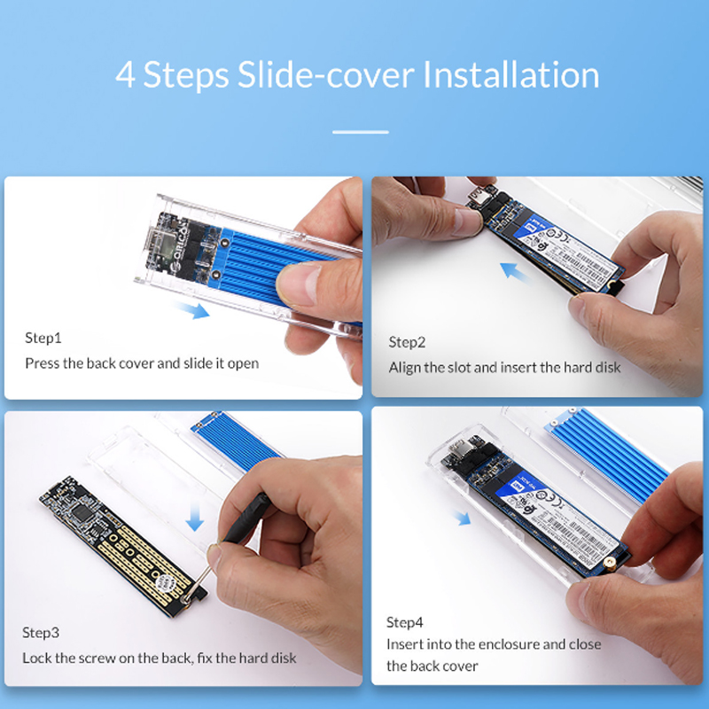 hdd box m.2 nvme ssd gen 2 type-c 10gbps orico TCM2-C3