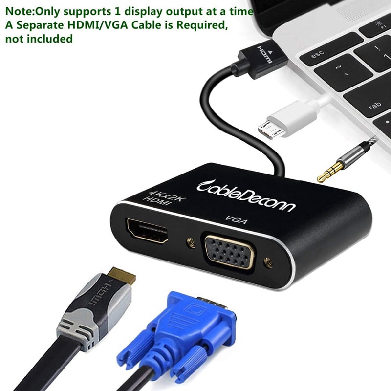 hdmi ra vga hdmi + audio cabledeconn