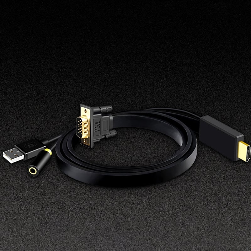 hdmi to vga + audio 2 met 3 met 5 met