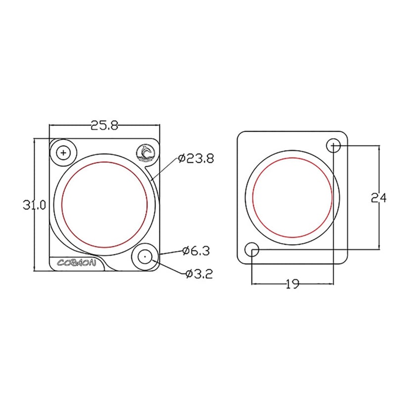 dau han jack 6.5mm stereo coraon