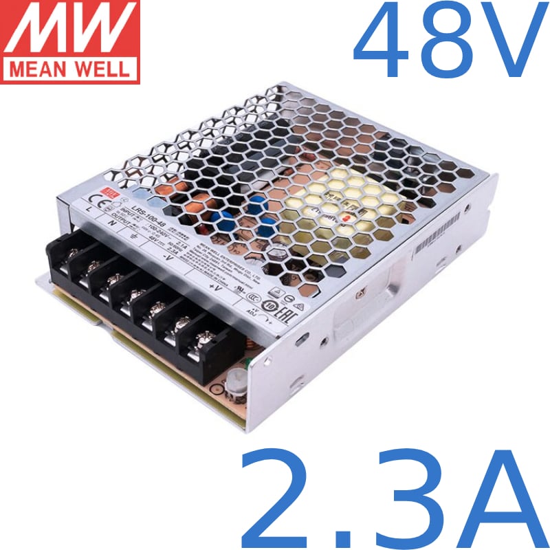 Nguồn DC LED 48V 2.3A 100W Meanwell LRS-100-48 Đài Loan