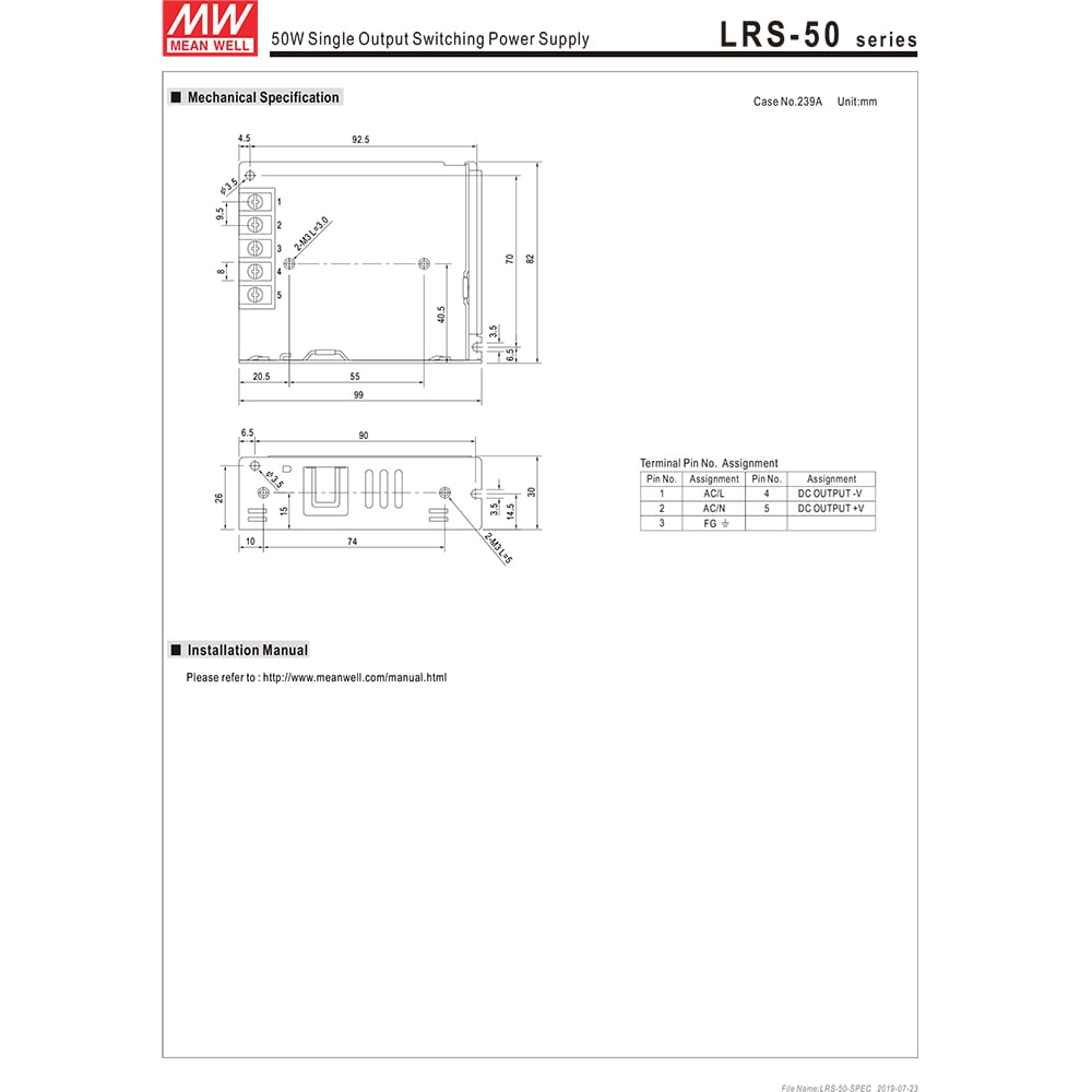 bo nguôn tong LED to ong meanwell lrs-50-24