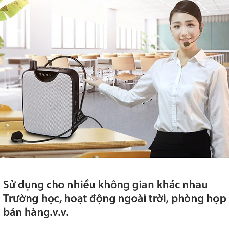 mic tro giang khong day uhf 10w shidu sd-m500