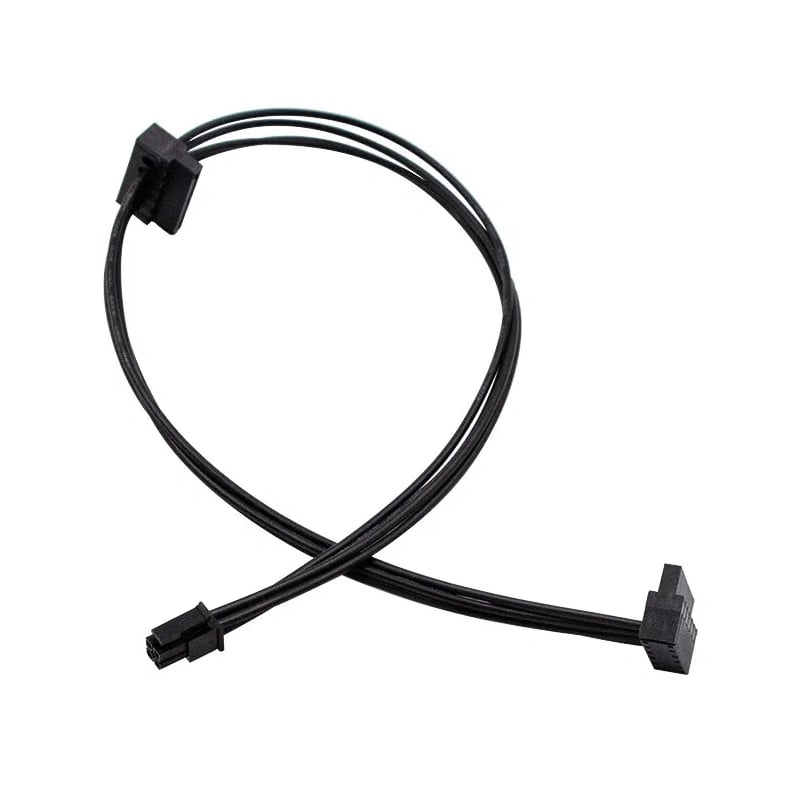 4pin mini to 2 sata