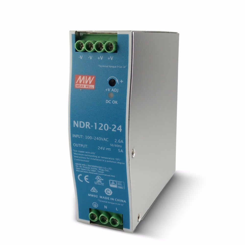 Nguồn DC 24V công nghiệp Meanwell NDR-120-24 24V 5A 120W