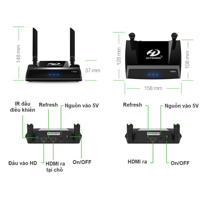 bo phat hdmi khong day 150 met pakite pat-590