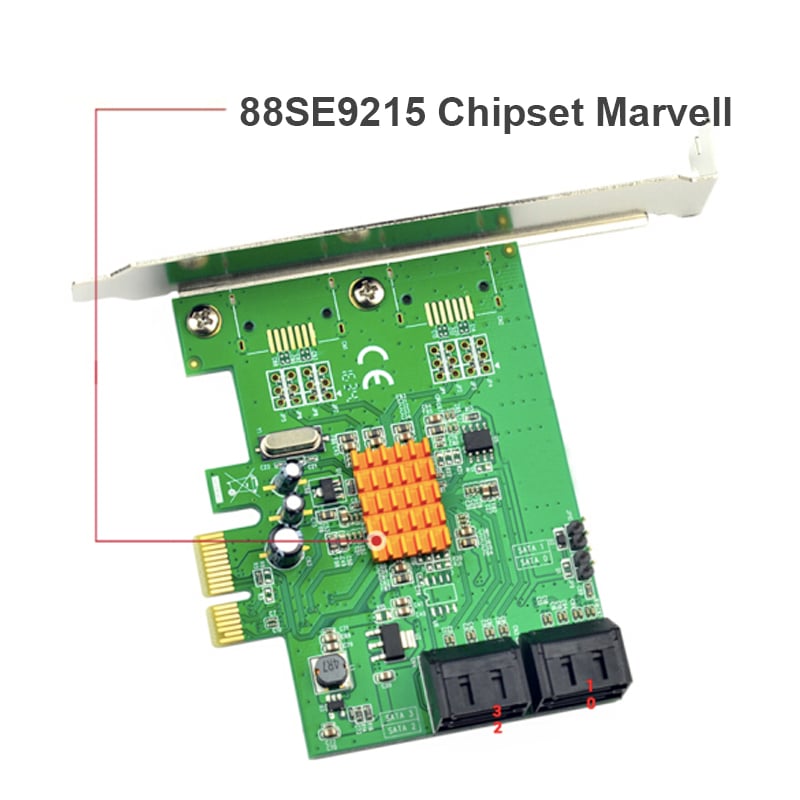 card pci-e 1x ra 4 sata syba