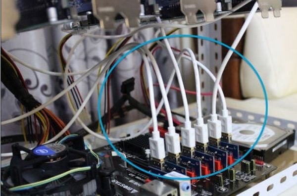 Card chuyển đổi PCI-E 1X sang PCI-E 16X (Cáp USB) - Phụ Kiện Điện Tử Việt Nam