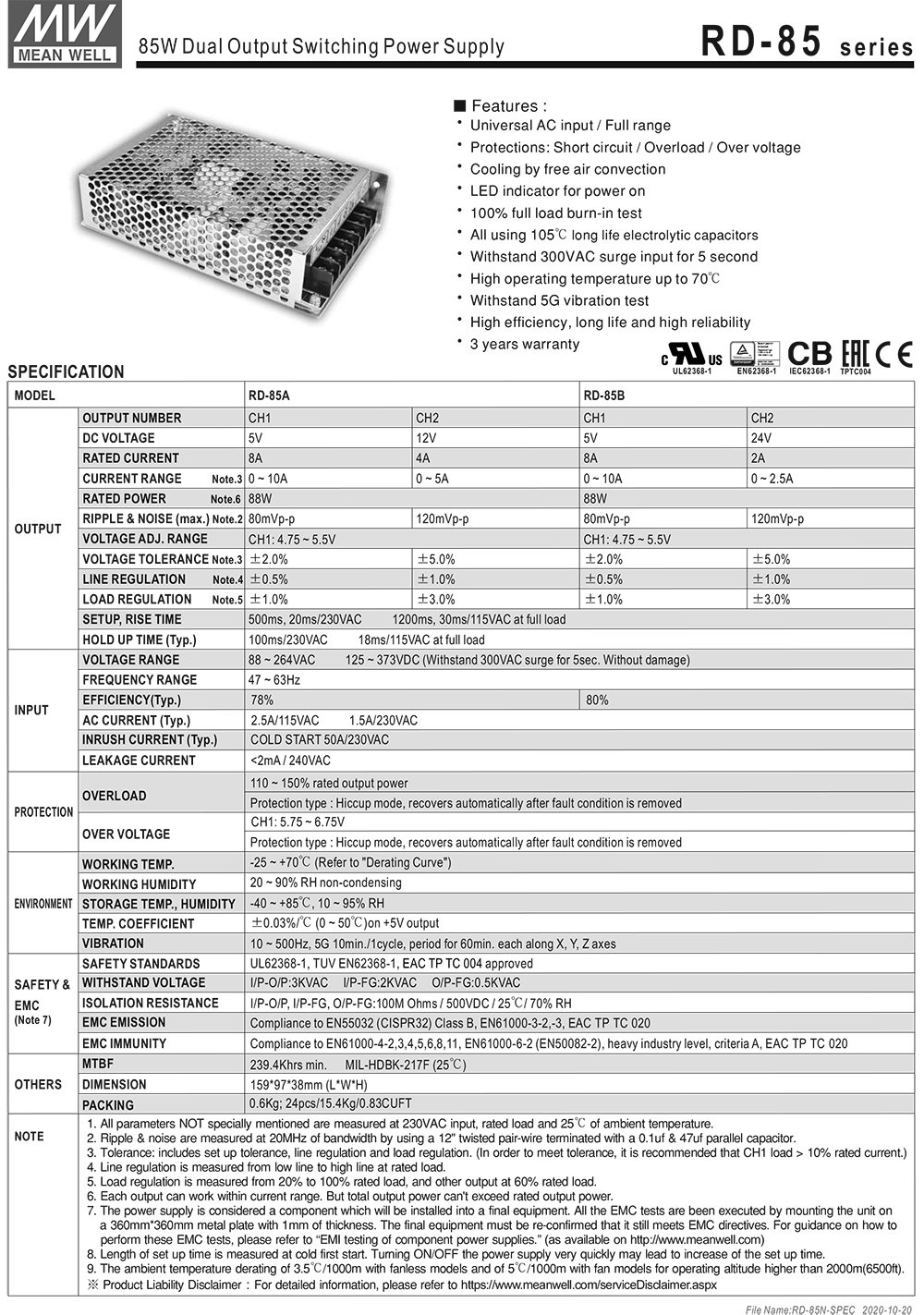 rd-85b meanwell