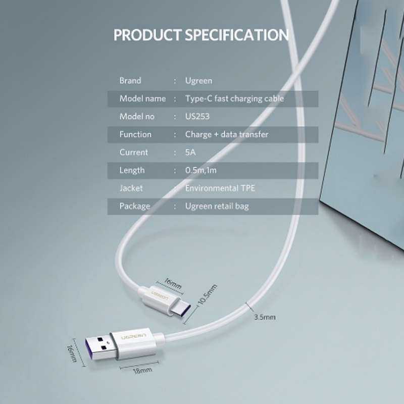 cap sac nhanh usb-c ugreen
