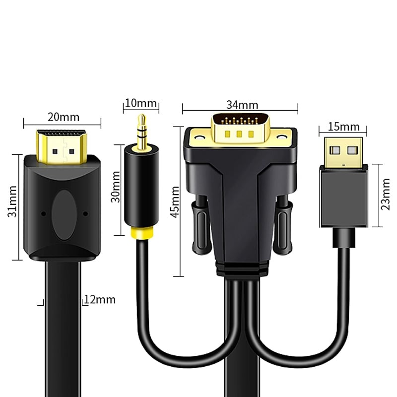 vga sang HDMI 2 met 3 met 5 met