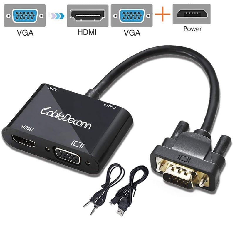 vga ra hdmi ra vga audio 3.5mm cabledeconn